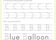 Letter B Tracing Practice