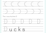 Practice Tracing the Letter D