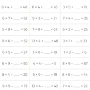 Multiplication Practice Part 2: Write the Missing Number 