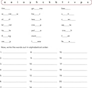 Spelling and Alphabetizing #2