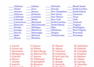 50 States and Capitals Quiz