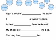 Complete the Sentence: Common Sight Words