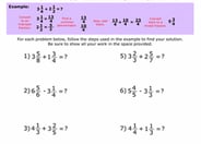 Adding and Subtracting Mixed Numbers