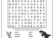 Animal Word Search: Mammals