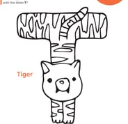 Color the Animal Alphabet: T