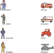 Community Helpers: Match the Vehicle to the Worker