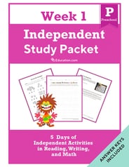 Preschool Independent Study Packet - Week 1