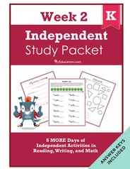 Kindergarten Independent Study Packet - Week 2