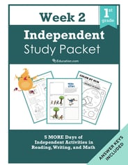 First Grade Independent Study Packet - Week 2