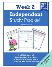 Second Grade Independent Study Packet - Week 2