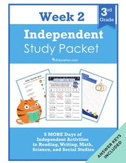 Third Grade Independent Study Packet - Week 2