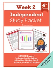Fourth Grade Independent Study Packet - Week 2