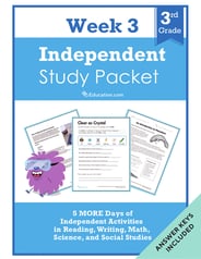 Third Grade Independent Study Packet - Week 3