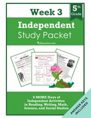 Fifth Grade Independent Study Packet - Week 3