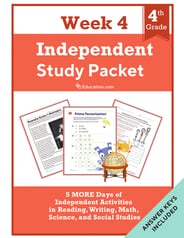Fourth Grade Independent Study Packet - Week 4