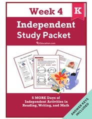 Kindergarten Independent Study Packet - Week 4