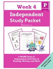 Preschool Independent Study Packet - Week 4