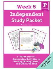 Preschool Independent Study Packet - Week 5