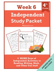 Fourth Grade Independent Study Packet - Week 6