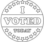 “I Voted” Coloring Page