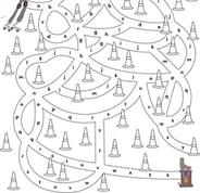 Roller Derby Maze: Lowercase Alphabet