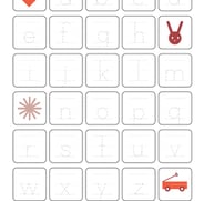 Alphabet Blocks: Trace the Lowercase Letters