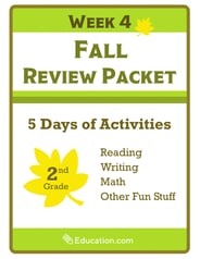 Second Grade Fall Review Packet - Week 4