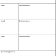 Informational Writing Graphic Organizer