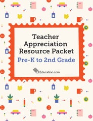 Teacher Appreciation Resource Packet: Pre-K to 2nd Grade