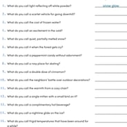 Winter Hink Pink Riddles