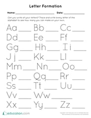 Letter Formation Assessment