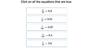 Comparing Decimal Numbers 1