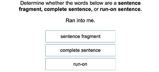 Complete Sentences 