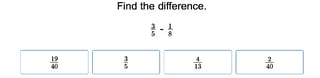 Subtract Fractions With Unlike Denominators