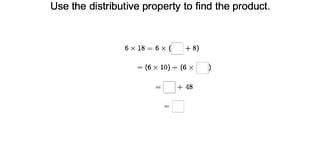 Distributive Property of Multiplication 