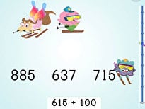  Ski Racer: Three-Digit Addition and Finding 100 More