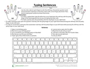 Where Do My Fingers Go? Typing Sentences