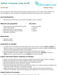 Author's Purpose: Easy as PIE