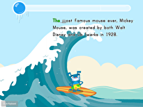 Typing Sentences for Speed: Cartoon Trivia Surfing