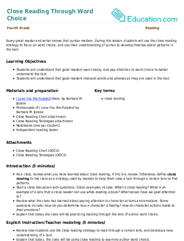 Close Reading Through Word Choice