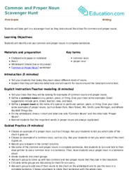 Common and Proper Noun Scavenger Hunt