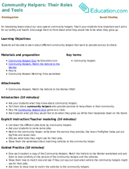 Community Helpers: Their Roles and Tools