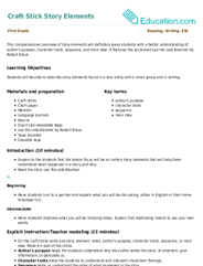 Craft Stick Story Elements