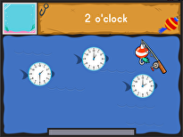 Dino Fishing: Telling Time to the Hour