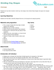 Dividing Clay Shapes
