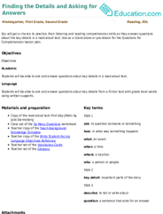 Finding the Details and Asking for Answers