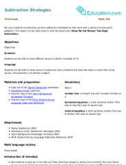 Subtraction Strategies
