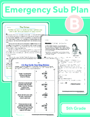 Fifth Grade Daily Sub Plan Day 2