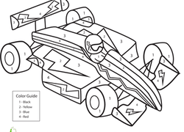 Color by Number Race Car