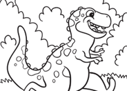 Color the Crazy T-Rex